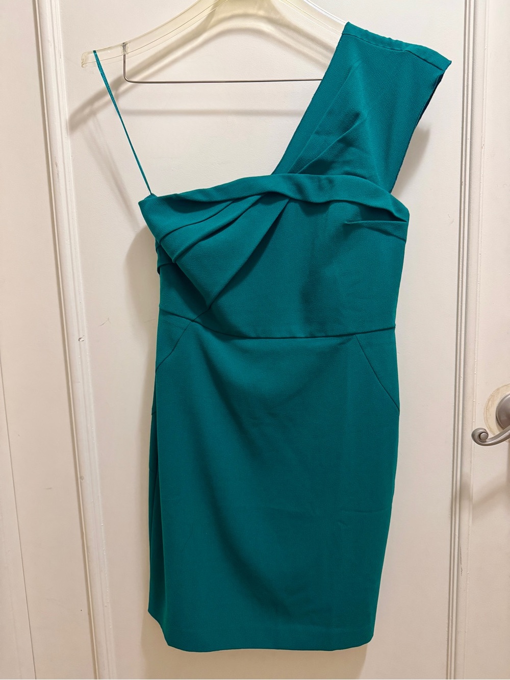 Ann Taylor One-Shoulder Teal Dress